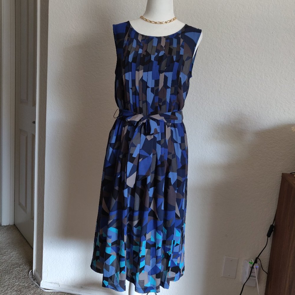 Halogen Geometric Print Dress